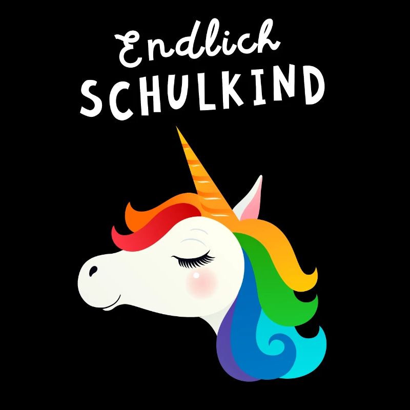 Endlich Schulkind Einhorn Einschulung