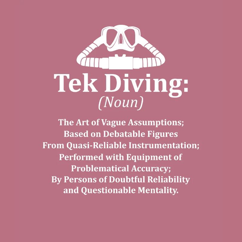 Tek Diving Definition Funny Technical Plongée