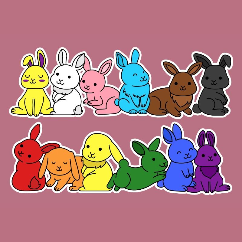 Fierté Progrès Flag Lapin Égalité