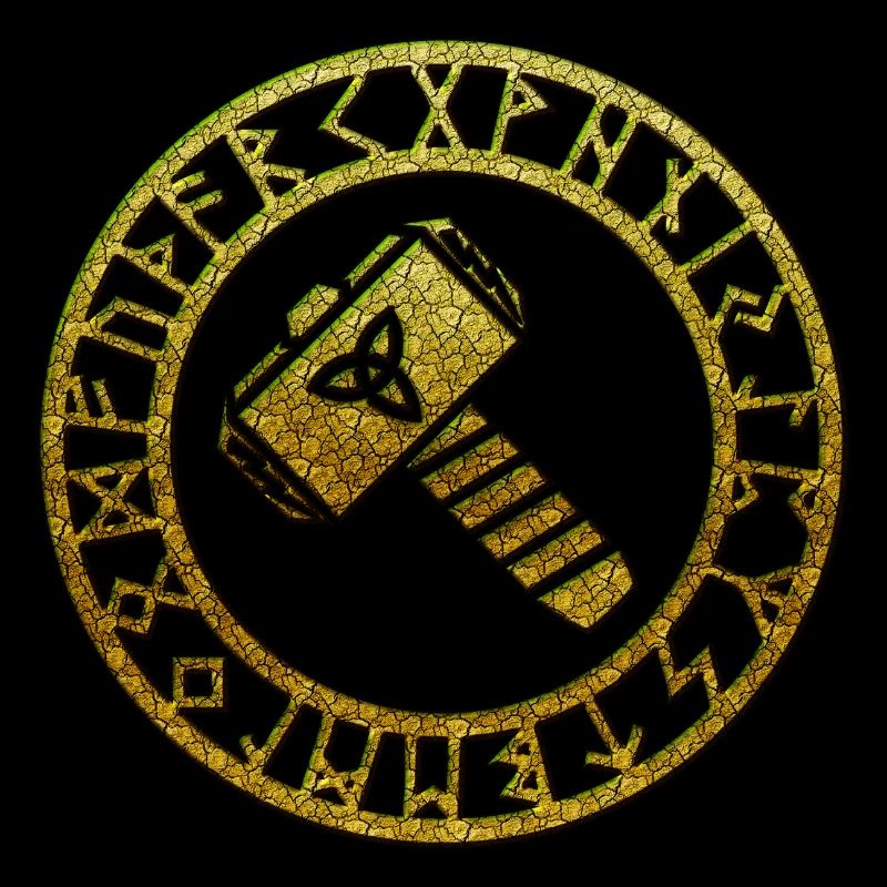 Thorshammer Runes Thor Hammer