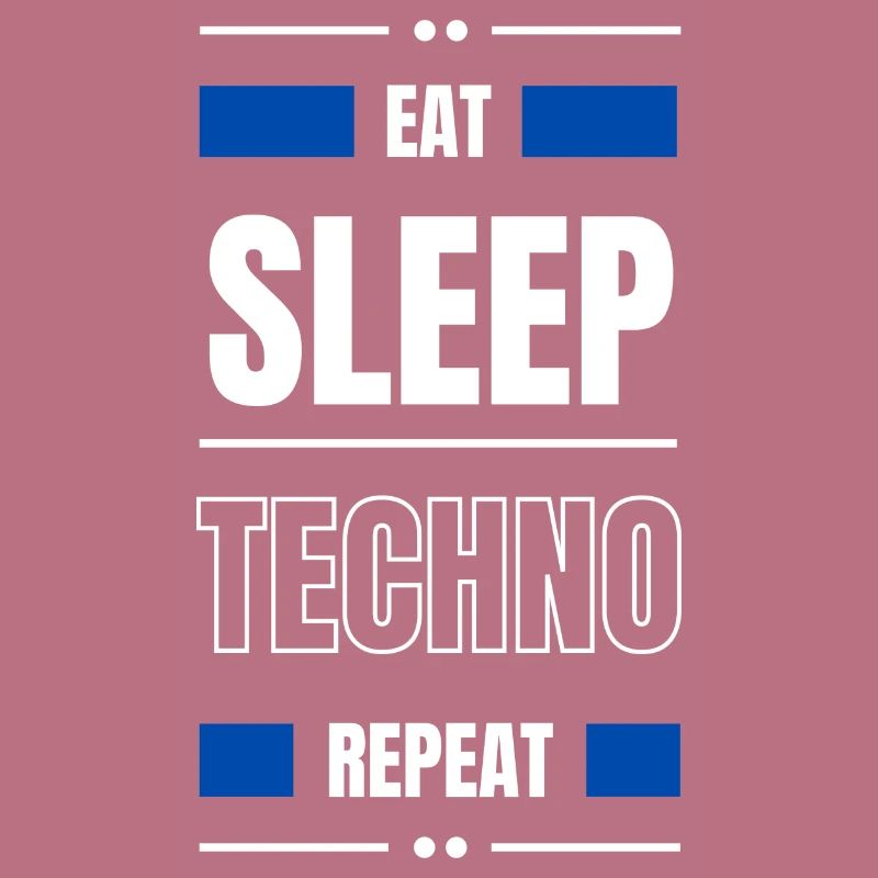 eat sleep techno repeat geschenk idee party spruch