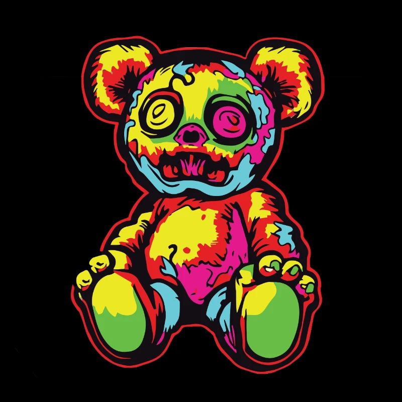 Horror Scary Bear Halloween Midnight Mischief