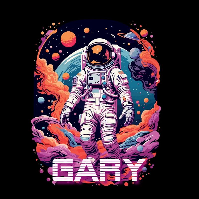 GARY - Beau nom de garçon avec astronaute cool