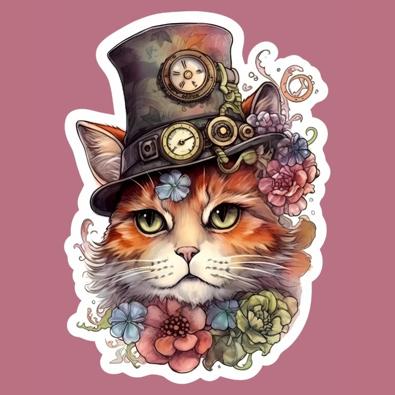 Chat Steampunk avec chapeau
