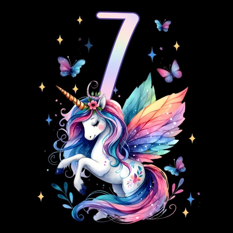 Geburtstag 7 Einhorn Siebter Geburtstag Mädchen 7