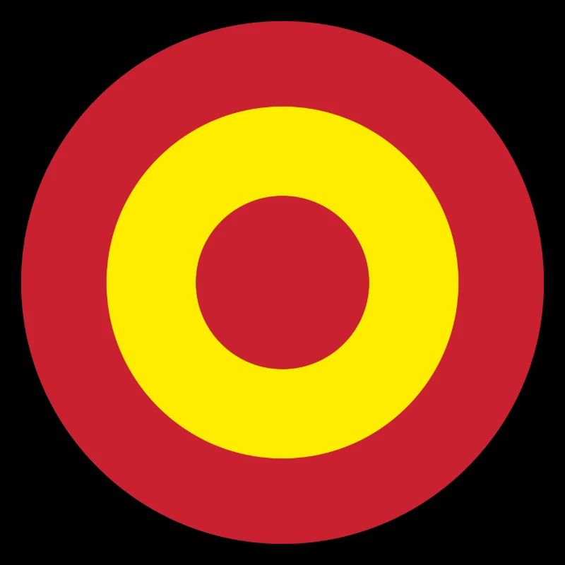 Spain Flag Round Target