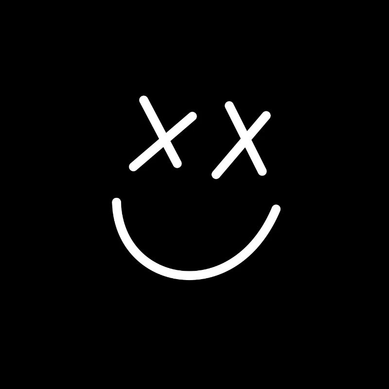 Smile mit x Augen.