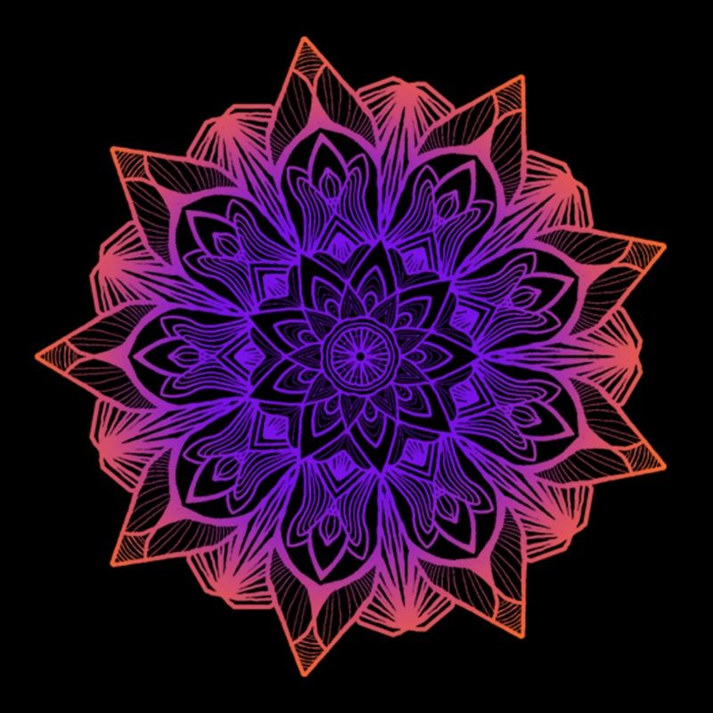 Buntes Mandala Farben Ethno Kunst Symbol Geschenk