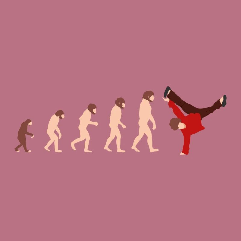 Evolution Breakdance Lustige Geschenkidee