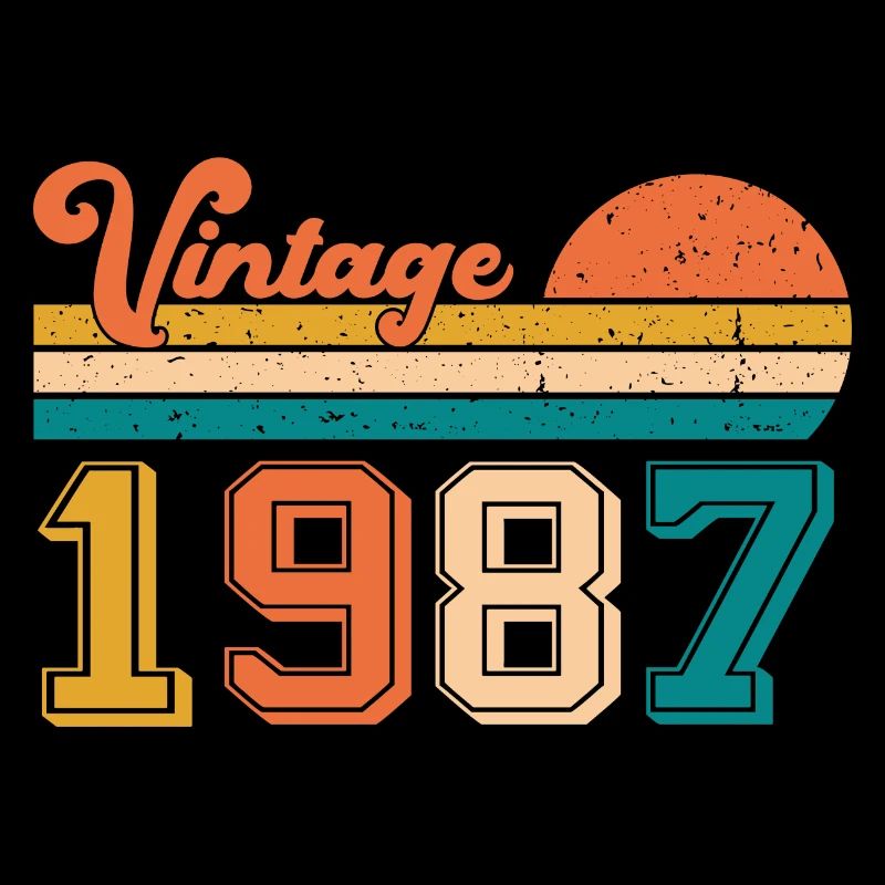 1987 Vintage Tee, Bday Tee. Retro-Stil