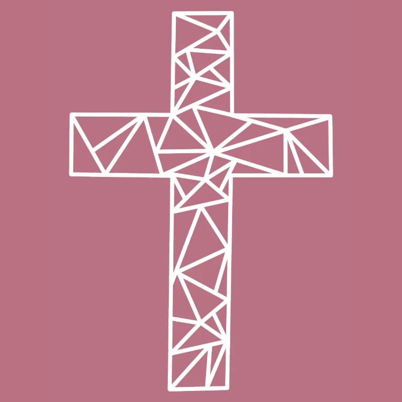 Croix de lignes géométriques