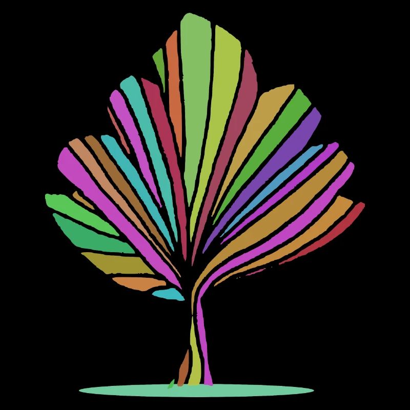 tree in rainbow colors