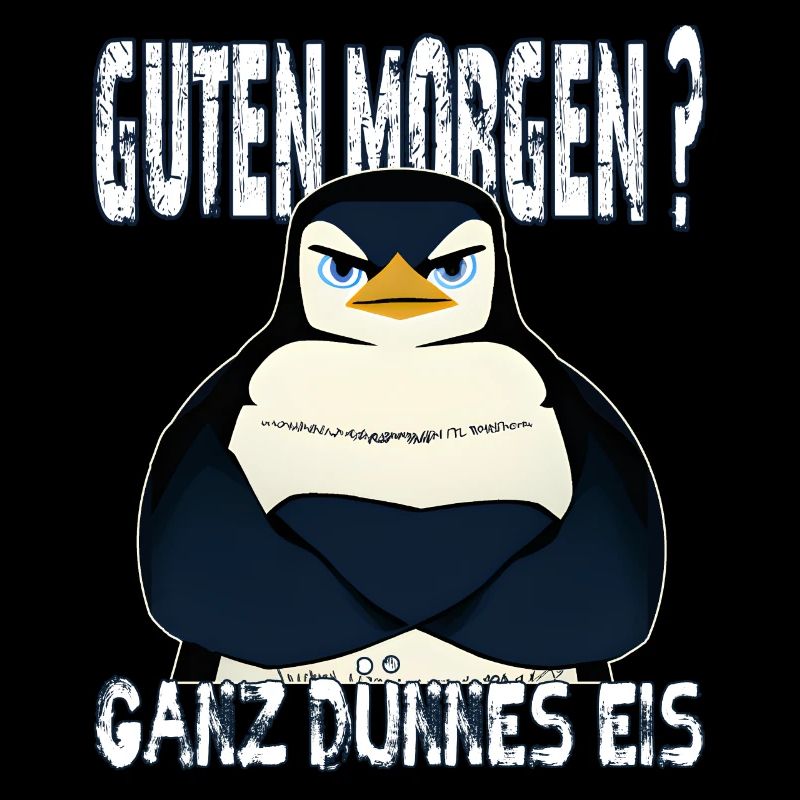 Ganz Dünnes Eis Morgenmuffel Pinguin Kaffee