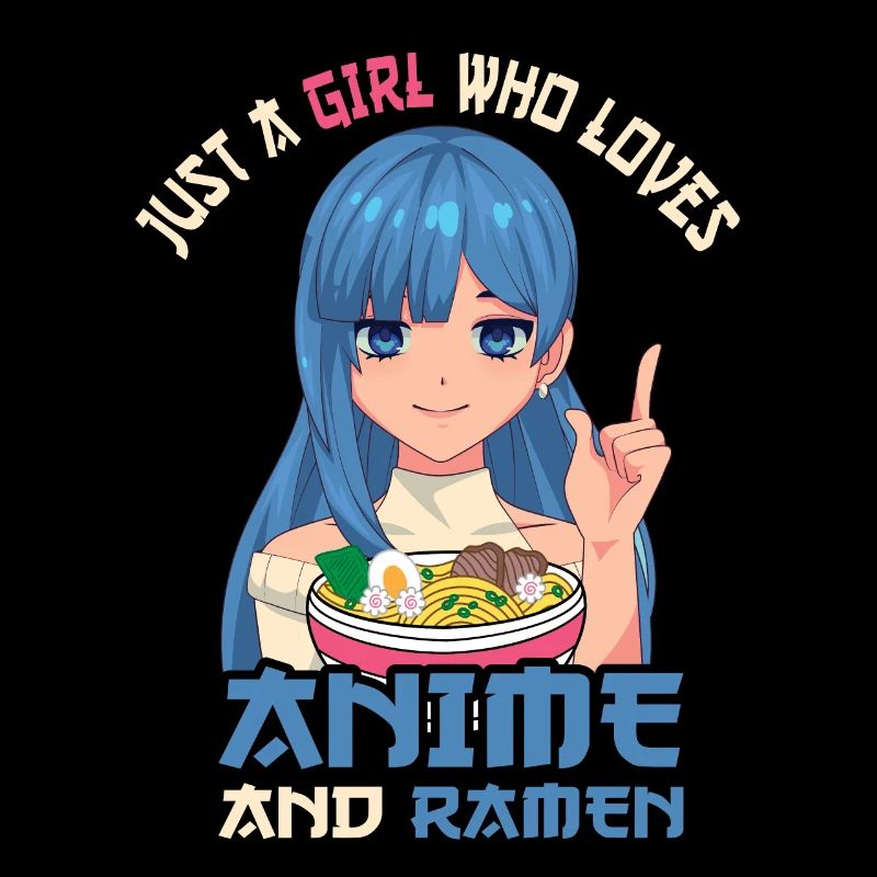 Nur ein Mädchen, das Anime-Ramen liebt