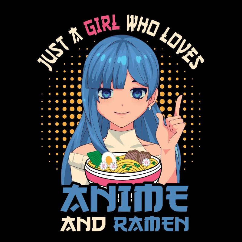 Nur ein Mädchen, das Anime-Ramen liebt