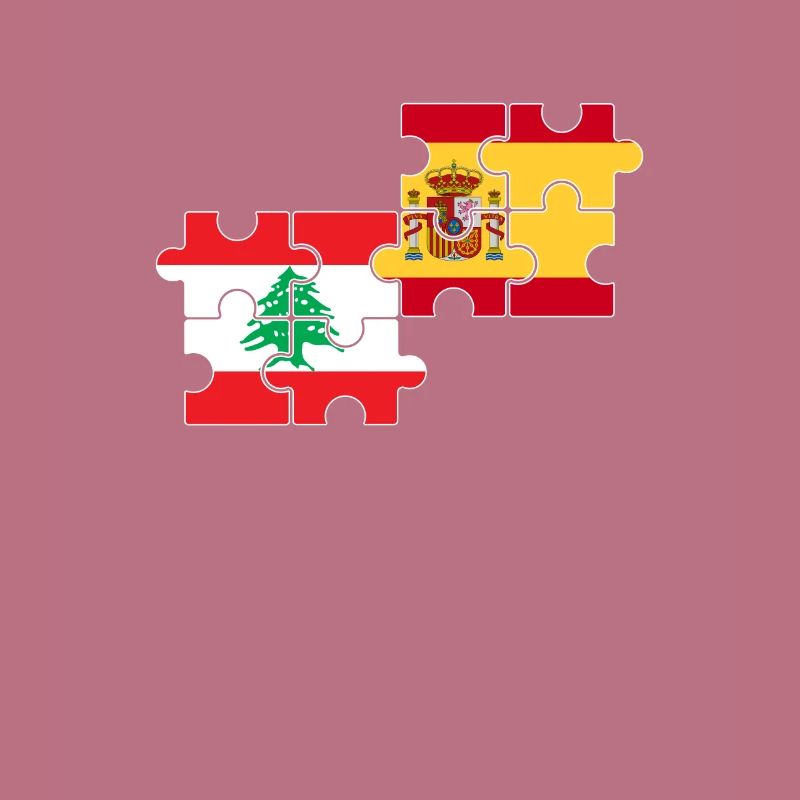 Drapeau du Liban Espagne Espagnol Libanais