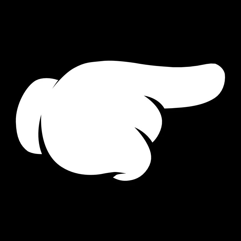 Comic Hand Pointing (Right)