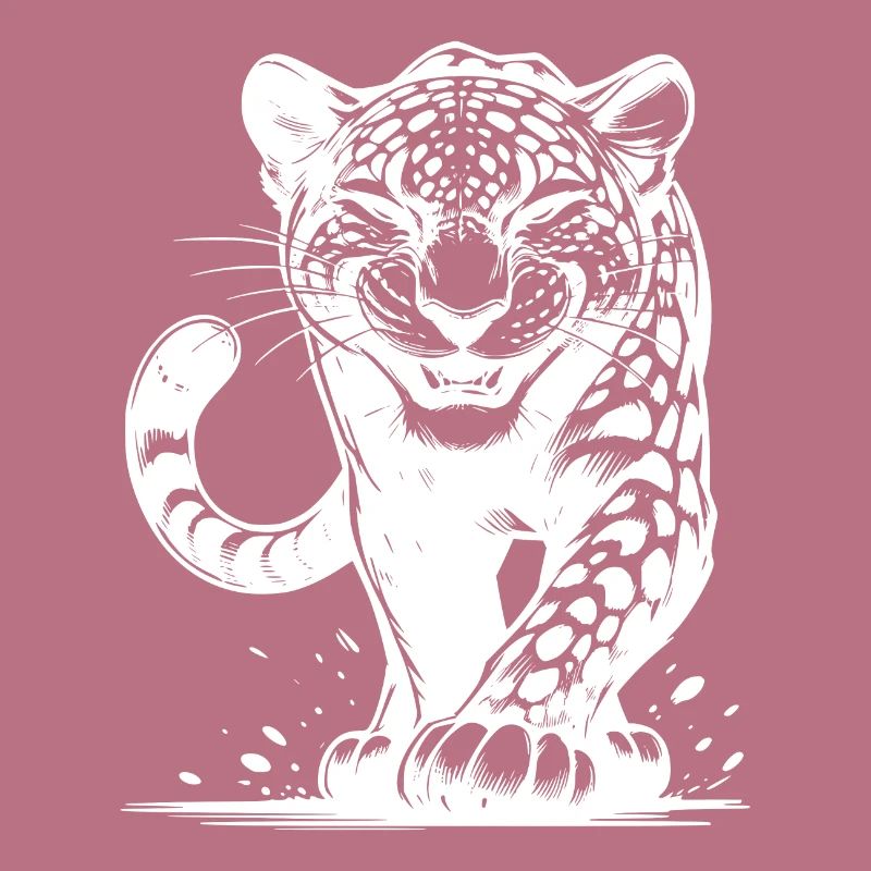 Listiger Leopard jagend mit Flecken