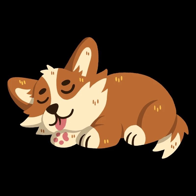 Corgi schläft