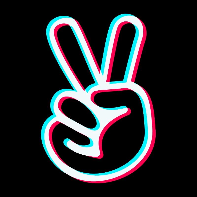 Conception d'autocollant de main de paix - signe de paix