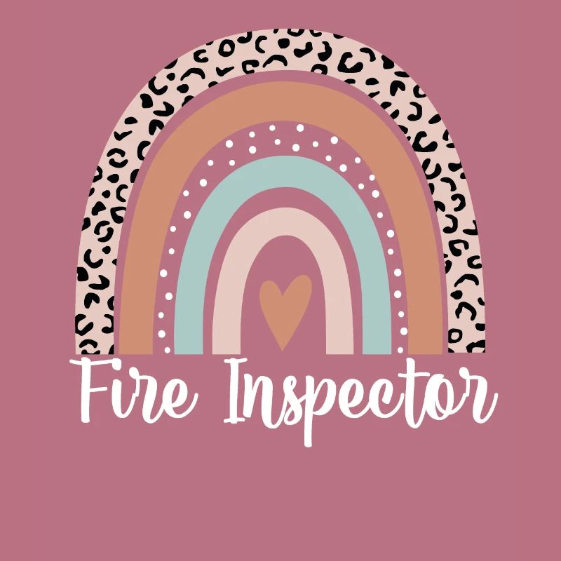 Fire Inspector Rainbow Leopard Funny Fire