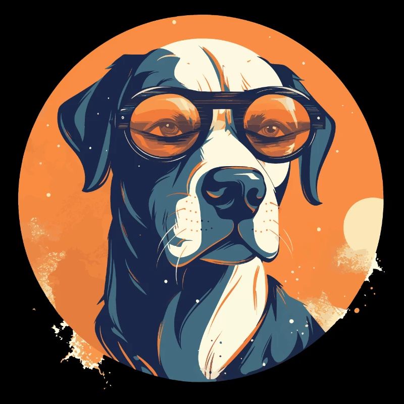 Dog with sunglasses