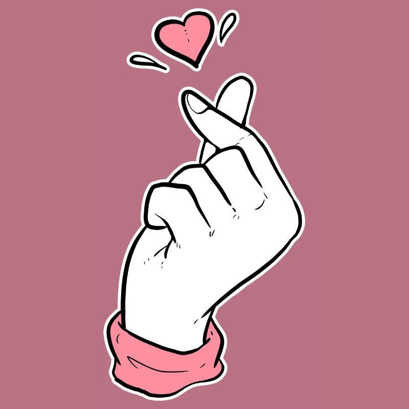 Cute Heart Kpop Fan oder Koreanisch Gift