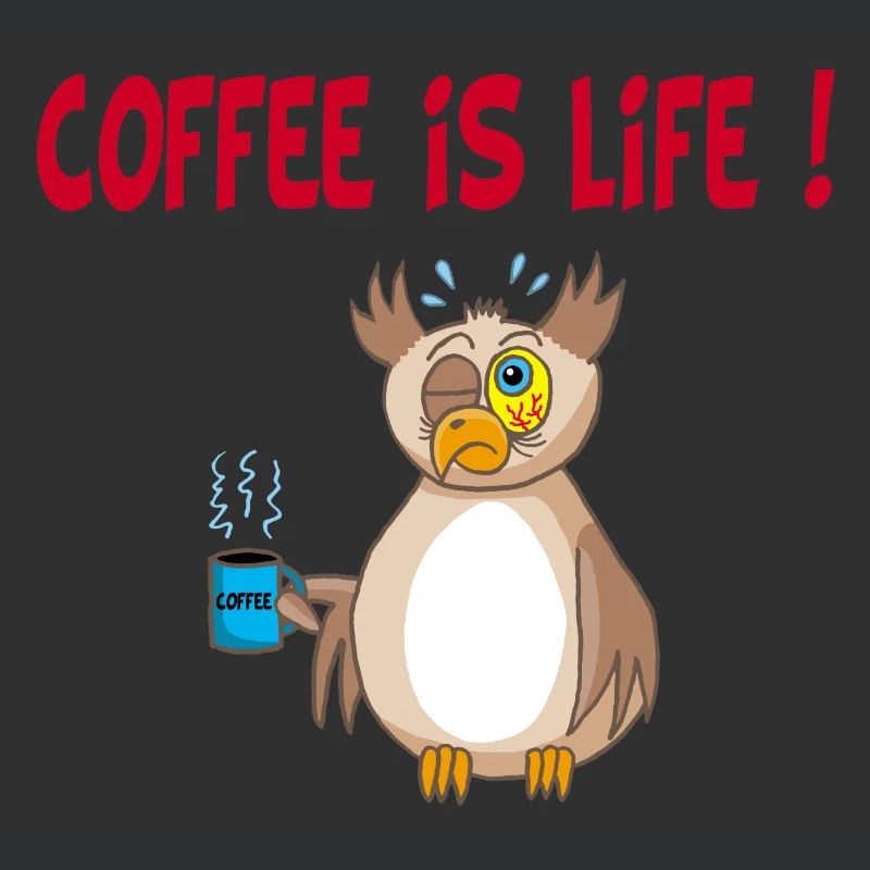 Eule und Kaffee (Englisch)