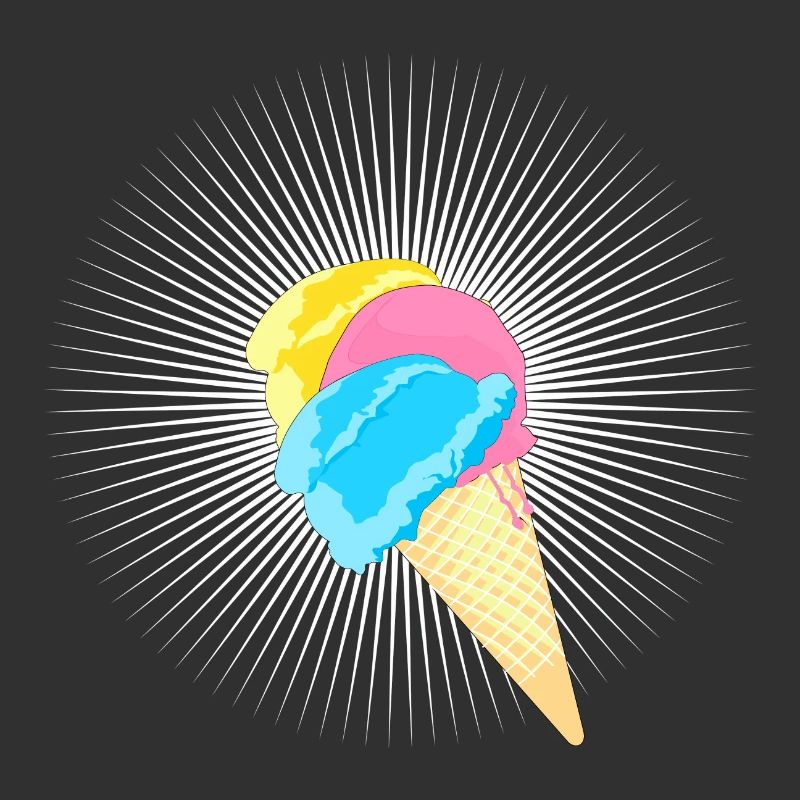 Eis Eistüte Eiskrem Softeis Waffel Strahlen