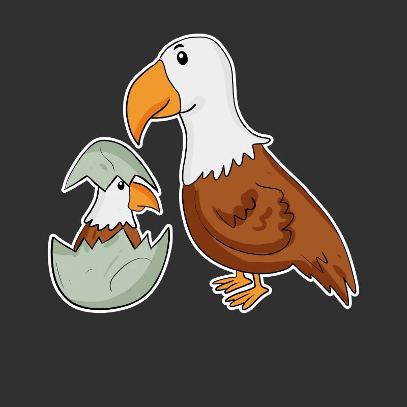 Famille Eagle - Aigle avec bébé - Eagle Motif