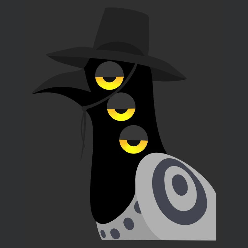 Dämonischer Vogel skeptisch