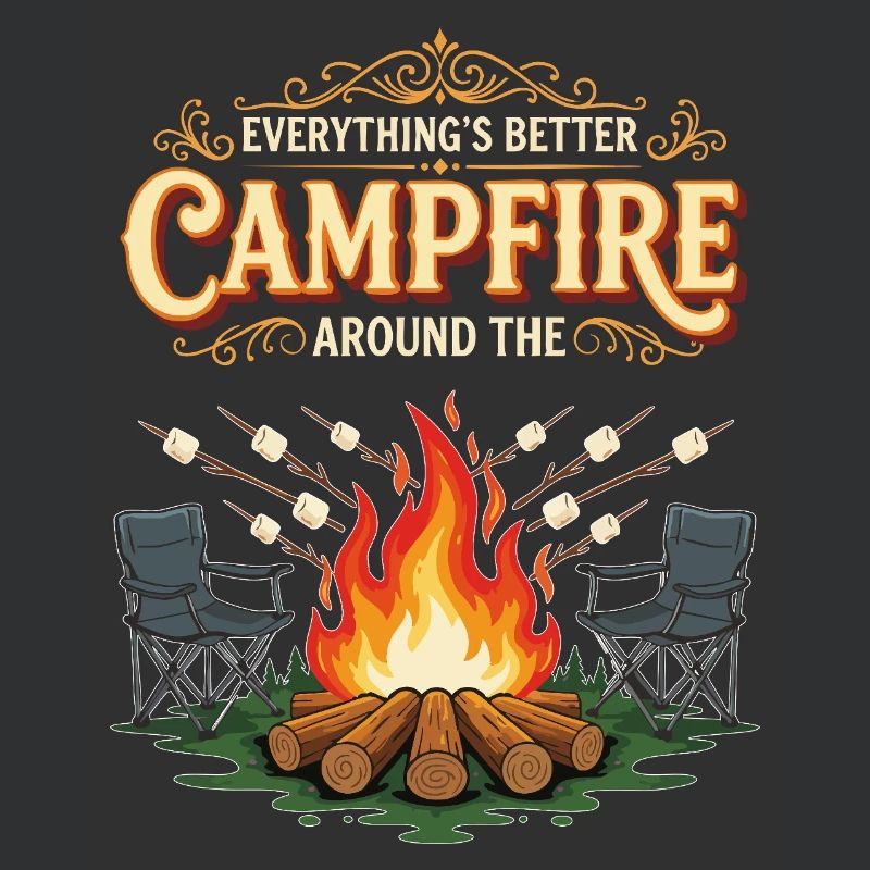Campfire Marshmallow Everything Better Camping