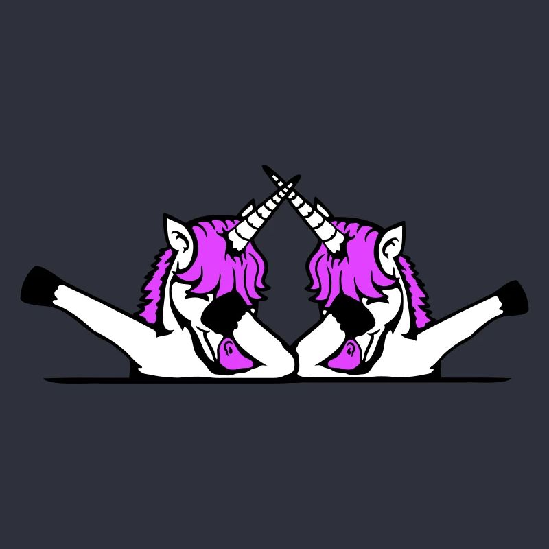 2 Einhörner Dabbing Dab Tanz Party Pose Geste Team