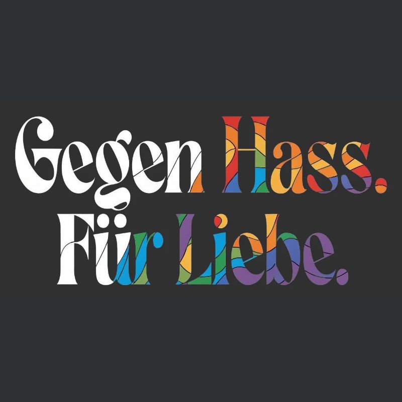 Liebe statt Hass Spruch Positivity Statement