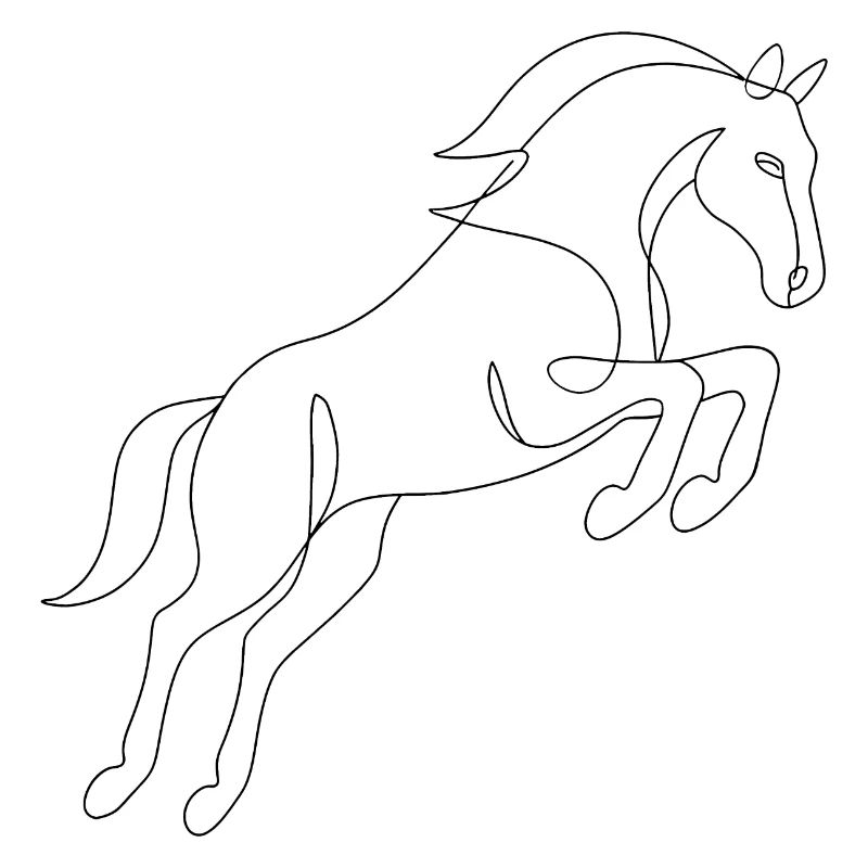 One Line Drawing - Pferd