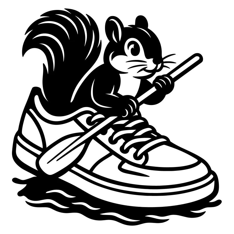 Eichhörnchen im Sneaker!
