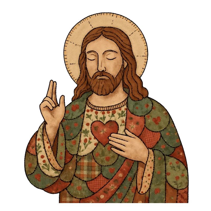 Christmas Patchwork Jesus