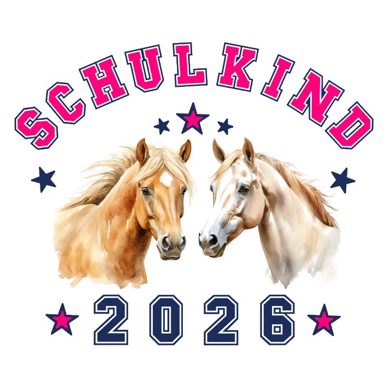 Schulkind 2026 Einschulung Pferde Pferd