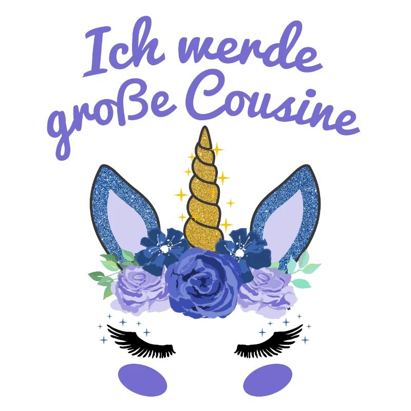 Ich Werde Große Cousine Einhorn Gesicht Geschenk