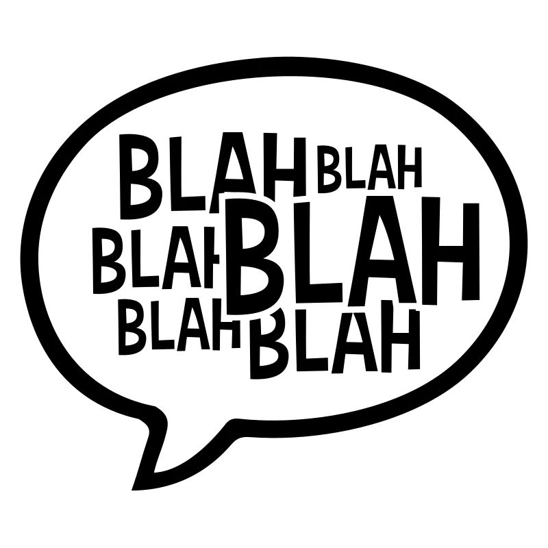 Bulle de dialogue comique bla