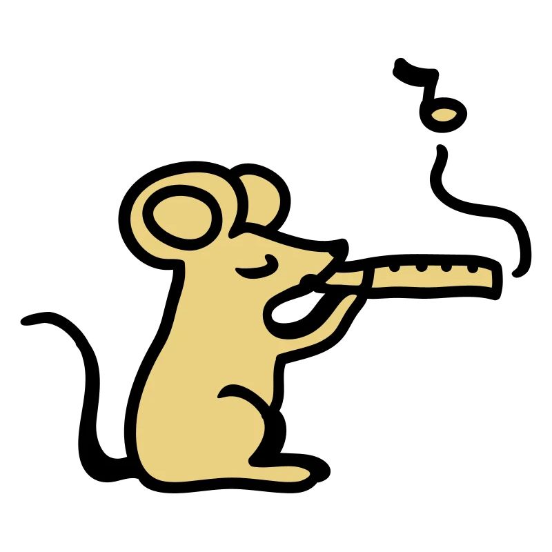 Sweet Mouse with Flute