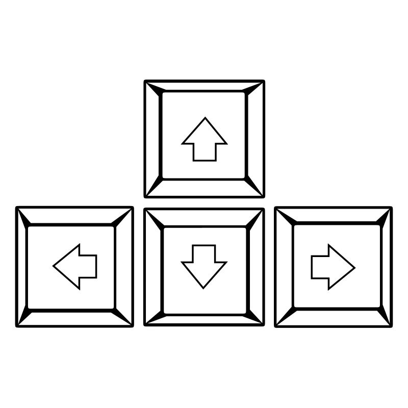 Up Down Left Right Keyboard Buttons (Keys)