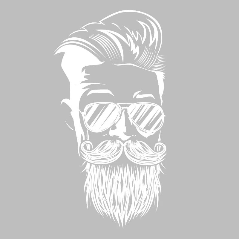 hipster beard full beard head