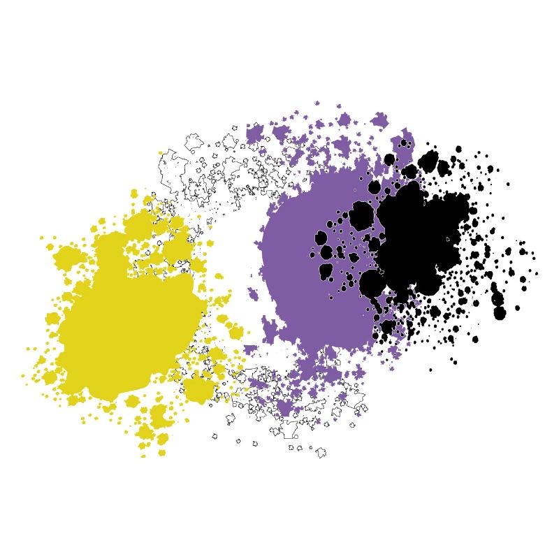 Non-binary pride blobs