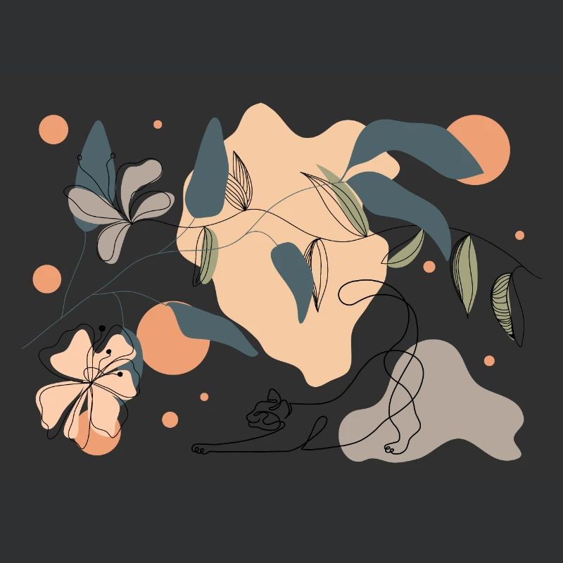 Spring, Cat and Flowers