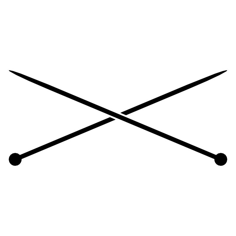 Knitting needles sewing needles design