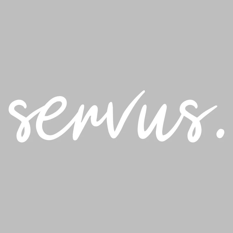 Lettrage Servus, accueil servus, traditionnel