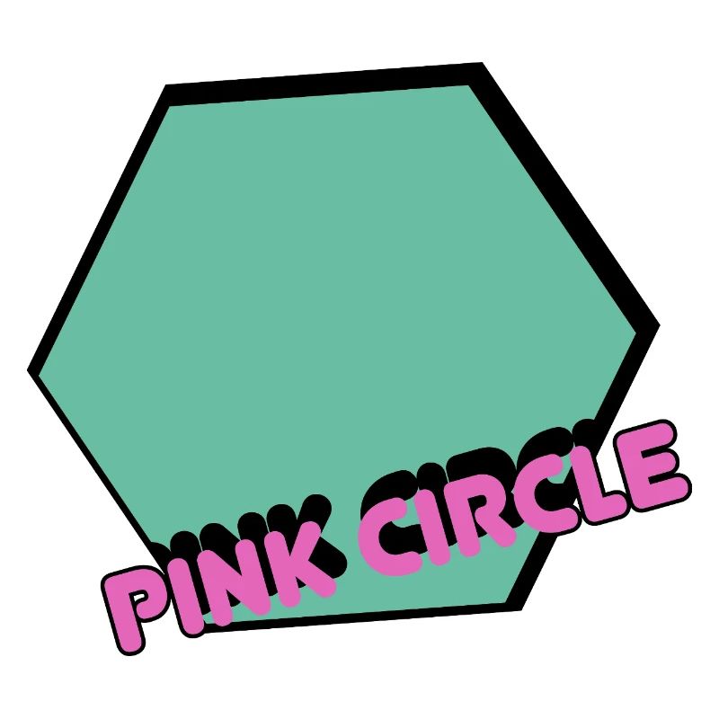 Esagono vintage con testo