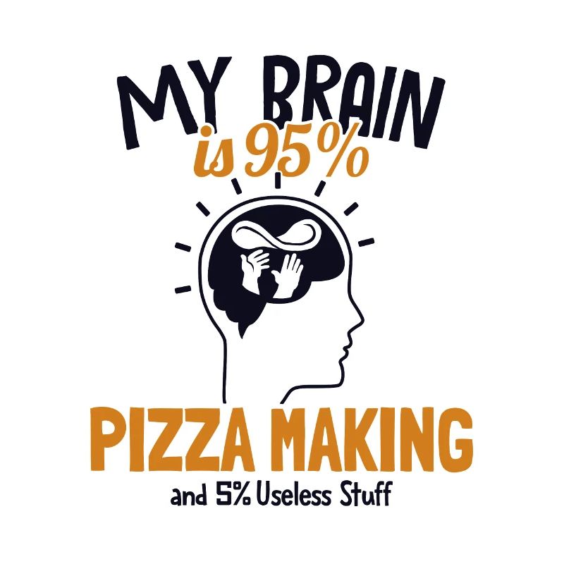 My Brain is 95% Pizza Making Pizza Pizza Tray