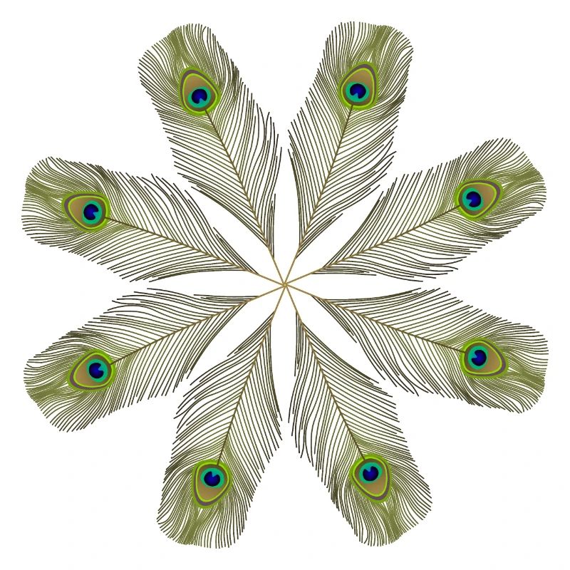 Peacock feathers mandala